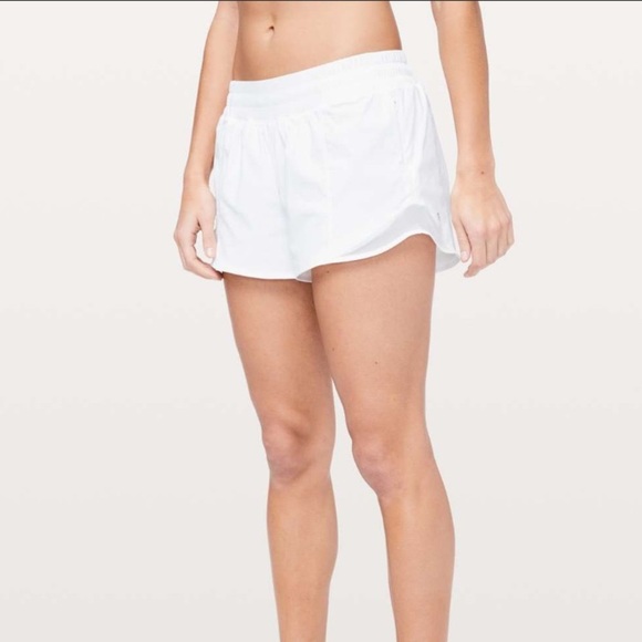 Lululemon bone white hotty hot shorts short 2 lined - Picture 2 of 11